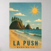 La Push, Baby! Vintage Kust Reisposter Kunst Poster (Voorkant)
