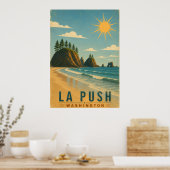 La Push, Baby! Vintage Kust Reisposter Kunst Poster (Keuken)
