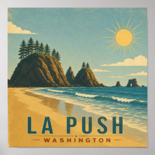 La Push, Baby! Vintage Kust Reisposter Kunst Poster