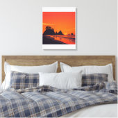 La Push Washington Zonsondergang Minimalistische K Canvas Afdruk (Insitu (Slaapkamer))