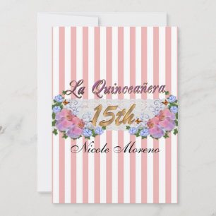 La Quinceanera 15e verjaardag uitnodiging