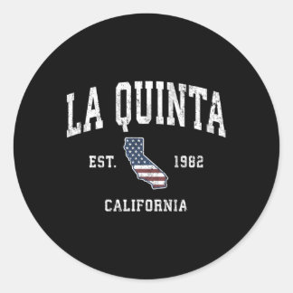 La Quinta California CA Amerikaanse vlaggensport Ronde Sticker