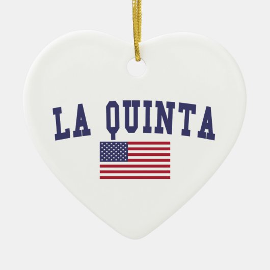 La Quinta US-vlag Keramisch Ornament (Voorkant)