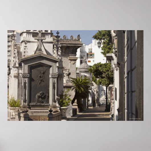 La Recoleta begraafplaats in Buenos Aires Poster (Voorkant)