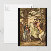 La Recontreau bois de Boulogne_Engravings Briefkaart (Voorkant / Achterkant)