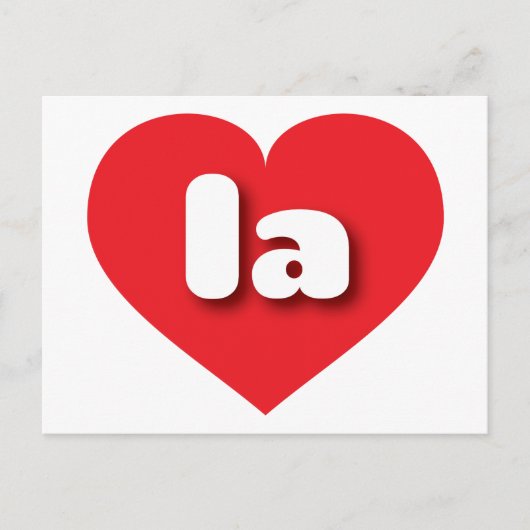 la red hart - ik hou van la briefkaart (Voorkant)