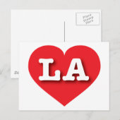 LA Red Heart - Ik hou van LA Briefkaart (Voorkant / Achterkant)