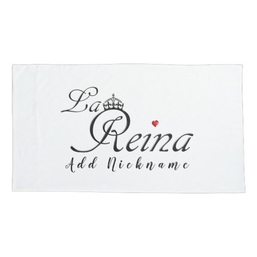 La Reina - gekroonde koningin Kussensloop (Achterkant)