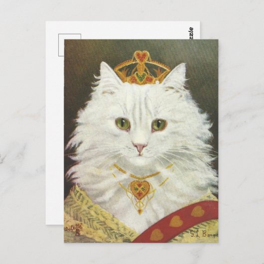 La reine chat briefkaart (Voorkant / Achterkant)