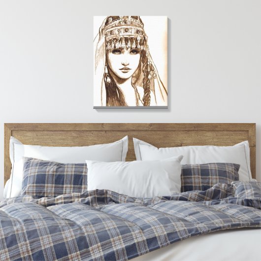 LA REINE DIHYA CANVAS AFDRUK (Insitu (Slaapkamer))