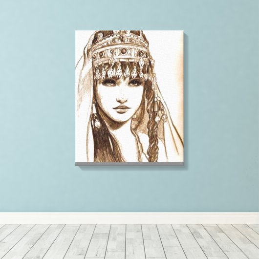 LA REINE DIHYA CANVAS AFDRUK (Insitu (Houten vloer))