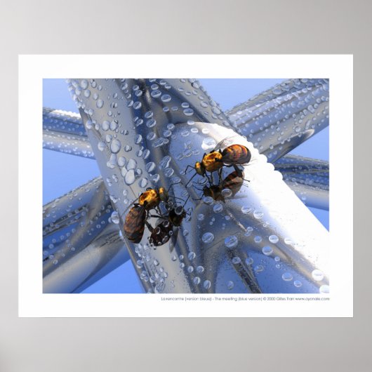 La rencontre - De vergadering (blauwe versie) Poster (Voorkant)