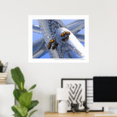 La rencontre - De vergadering (blauwe versie) Poster (Thuiskantoor)