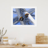 La rencontre - De vergadering (blauwe versie) Poster (Keuken)