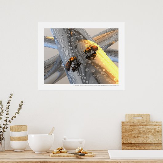 La rencontre - De vergadering (gouden versie) Poster (Keuken)