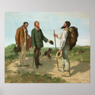 La Rencontre, of Bonjour Monsieur Courbet, 1854 Poster