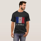 La Resistance De Franse vlag Frankrijk Parijs WOII T-shirt (Voorkant volledig)