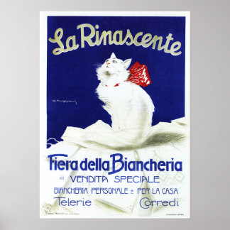 LA RINASCENTE Linen Fair Italie Poster
