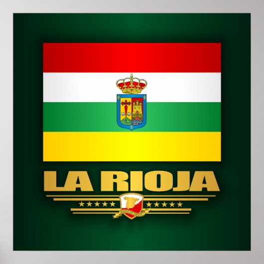 La Rioja Flag Poster (Voorkant)
