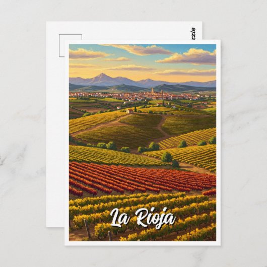 La Rioja Spanje Reizen Briefkaart (Voorkant / Achterkant)