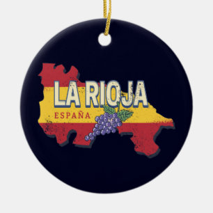 La Rioja Spanje Retro Regio Wijnstokken  Keramisch Ornament