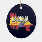 La Rioja Spanje Retro Regio Wijnstokken  Keramisch Ornament (Links)