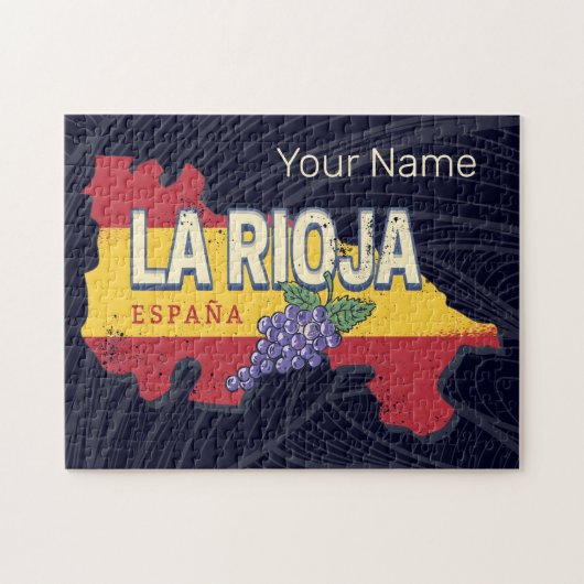 La Rioja Spanje Retro Regio Wijnstokken  Legpuzzel (Horizontaal)