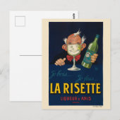 La Risette France Vintage Poster 1926 Briefkaart (Voorkant / Achterkant)