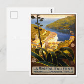 La Riviera Italienne, Italië Vintage Travel Briefkaart (Voorkant / Achterkant)