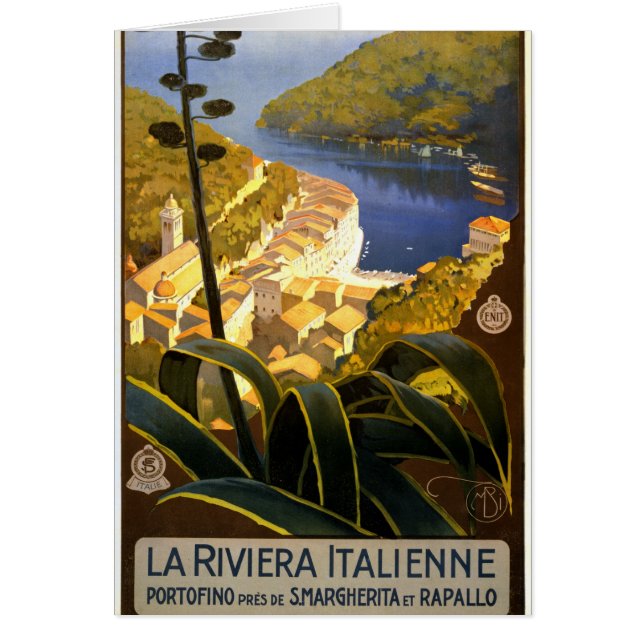 La Riviera Italienne Portofino Travel Poster 1920 (Voorkant)