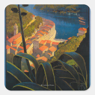 La Riviera Italienne Vierkante Sticker
