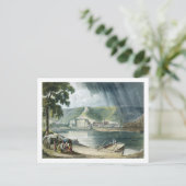 La Roche, van 'Uitzichten op de Seine', gegraveerd Briefkaart (Staand voorkant)