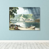 La Roche, van 'Uitzichten op de Seine', gegraveerd Canvas Afdruk (Insitu (Houten vloer))