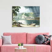 La Roche, van 'Uitzichten op de Seine', gegraveerd Canvas Afdruk (Insitu (Woonkamer))