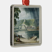 La Roche, van 'Uitzichten op de Seine', gegraveerd Metalen Ornament (Rechts)