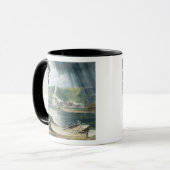 La Roche, van 'Uitzichten op de Seine', gegraveerd Mok (Voorkant links)