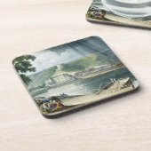 La Roche, van 'Uitzichten op de Seine', gegraveerd Onderzetter (Linkerzijde)