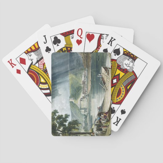 La Roche, van 'Uitzichten op de Seine', gegraveerd Speelkaarten (Achterkant)