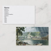 La Roche, van 'Uitzichten op de Seine', gegraveerd Visitekaartje (Voorkant / Achterkant)