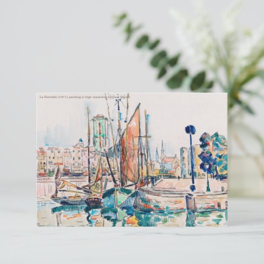 La Rochelle (1911) schilderij van Paul Signac Bedankkaart (Staand voorkant)