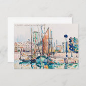La Rochelle (1911) schilderij van Paul Signac Bedankkaart (Voorkant / Achterkant)