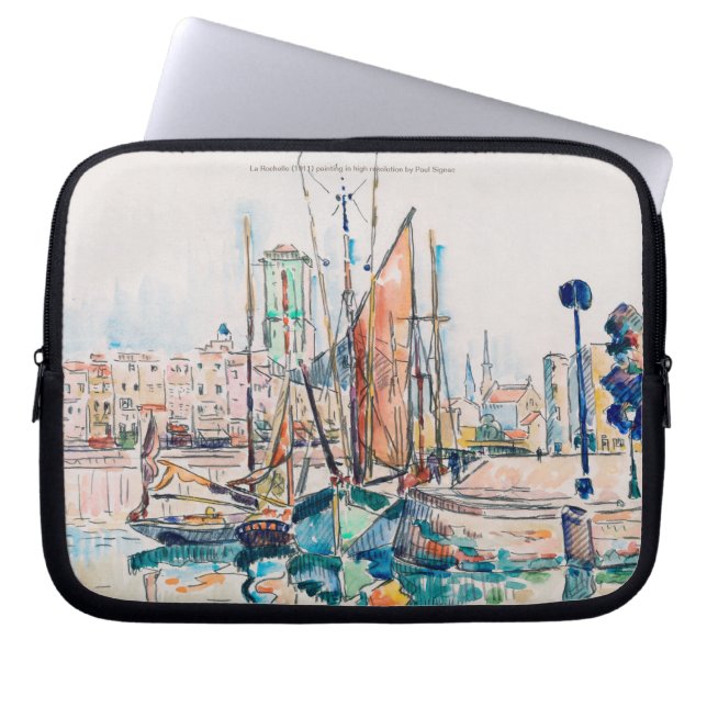 La Rochelle (1911) schilderij van Paul Signac Laptop Sleeve (Voorkant)
