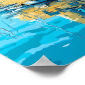 La Rochelle France Reizen Kunst Vintage Illustrati Poster (Hoek)