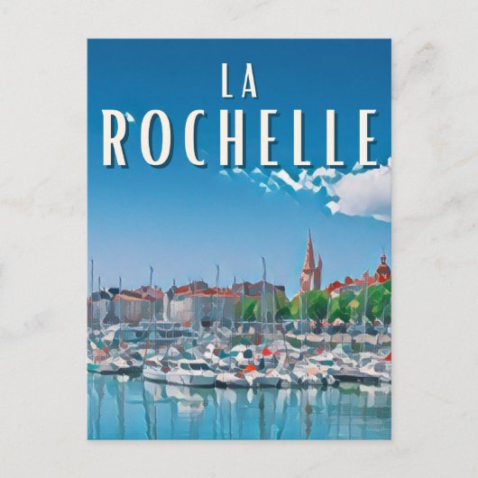 La Rochelle Photo Vintage Briefkaart (Voorkant)
