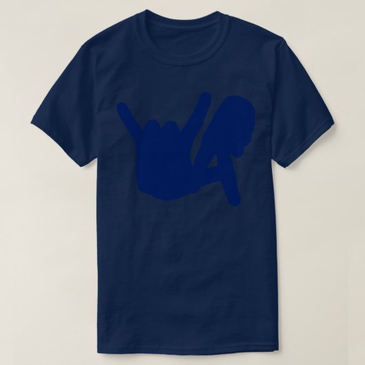 LA Rocks Hands Silhouette Blauw T-shirt (Design voorkant)