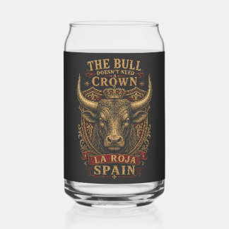 La Roja Spanje Stier Voetbal Fan Blikvorm Glas