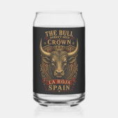 La Roja Spanje Stier Voetbal Fan Blikvorm Glas (Achterkant)