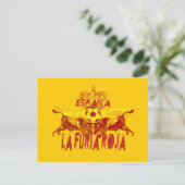 La Roja Twin Toros Raging Bulls futbol kings Briefkaart (Staand voorkant)