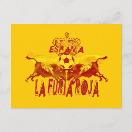La Roja Twin Toros Raging Bulls futbol kings Briefkaart (Voorkant)