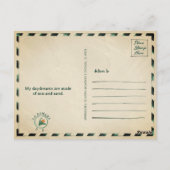 La Romana Beach DR Retro Flamingos Souvenir jaren  Briefkaart (Achterkant)